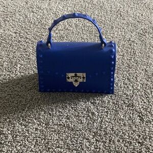 NWOT Boutique blue studded bag
